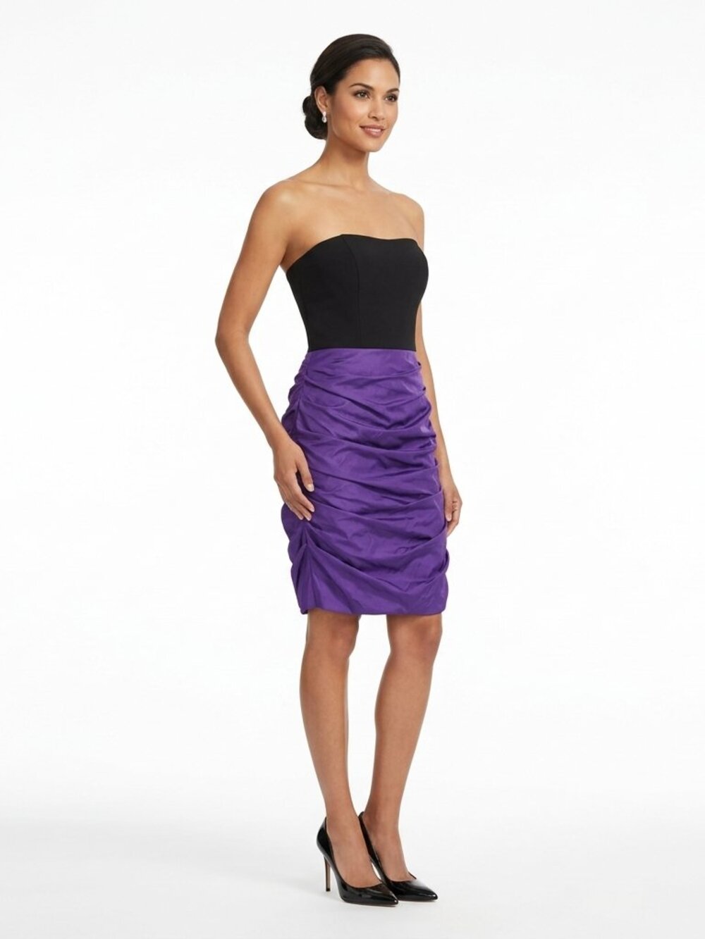Maria Bianca Nero Strapless Retro 2 Tone Formal Dress NEW- Sz. Med